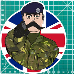 Royal Engineers Vinyl Waterproof Sticker, Lord Kitchener Design redplume