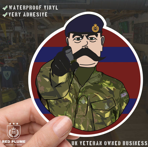 Royal Engineers Waterproof Sticker, TRF Design redplume