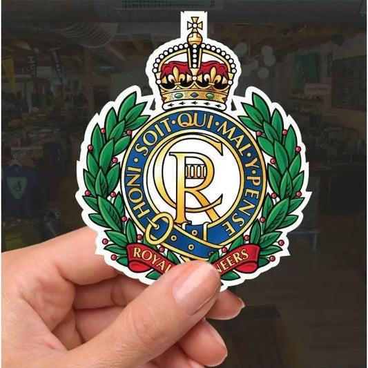 Royal Engineers Waterproof Vinyl Stickers new style - Official MoD Reseller redplume