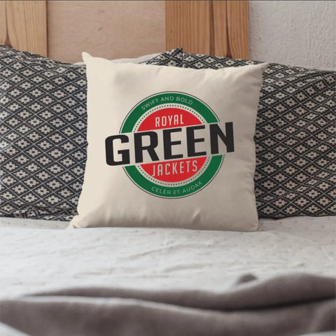 Royal Green Jackets RGJ Retro Cushion Cover - Ideal Stocking Filler redplume