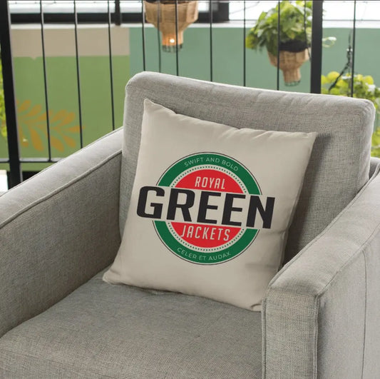 Royal Green Jackets RGJ Retro Cushion Cover - Ideal Stocking Filler redplume