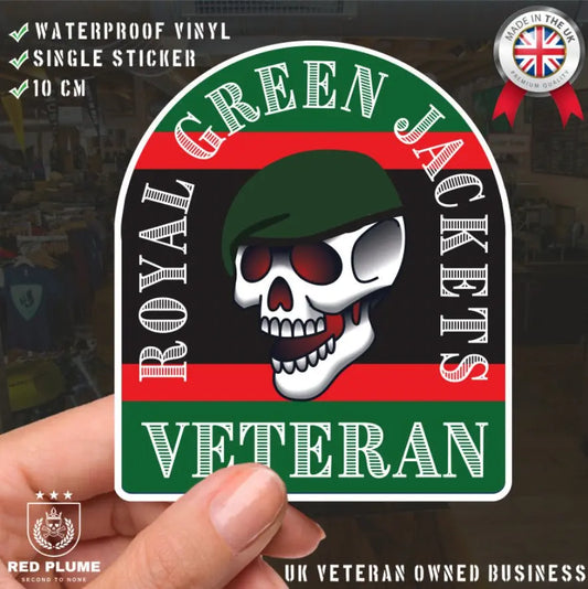 Royal Green Jackets Stickers Old School Tattoo Style Veteran redplume