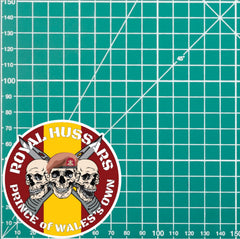 Royal Hussars P.W.O Waterproof Vinyl Stickers Three Skulls redplume