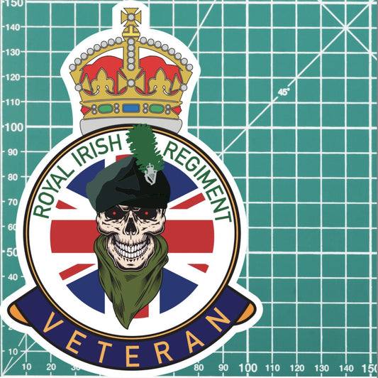 Royal Irish Regiment Veteran UV Laminated Decal redplume