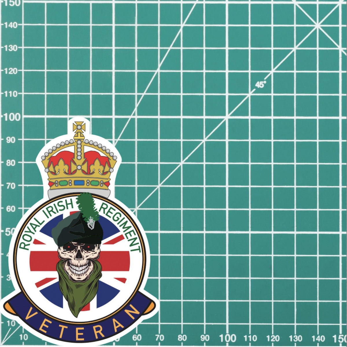 Royal Irish Regiment Veteran UV Laminated Decal redplume