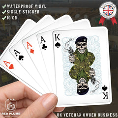 Royal Lancers King & Aces Waterproof Vinyl Sticker/Decal 10cm redplume