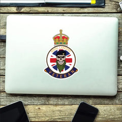 Royal Lancers Veteran UV Laminated Skull & Beret Decal redplume