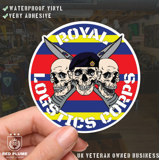 Royal Logistics Corps - 6 Best-Selling Waterproof Stickers bundle - Red Plume