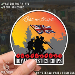 Royal Logistics Corps - 6 Best-Selling Waterproof Stickers bundle redplume