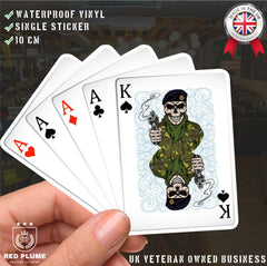 Royal Logistics Corps RLC King & Aces Waterproof Vinyl Sticker/Decal 10cm redplume
