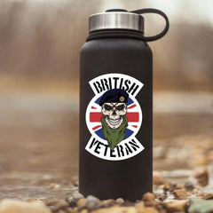 Royal Logistics Corps RLC Veteran Waterproof Vinyl Sticker Skull & Union Jack redplume