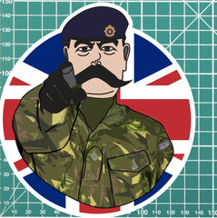 Royal Logistics Corps RLC Vinyl Waterproof Sticker, Lord Kitchener Design redplume