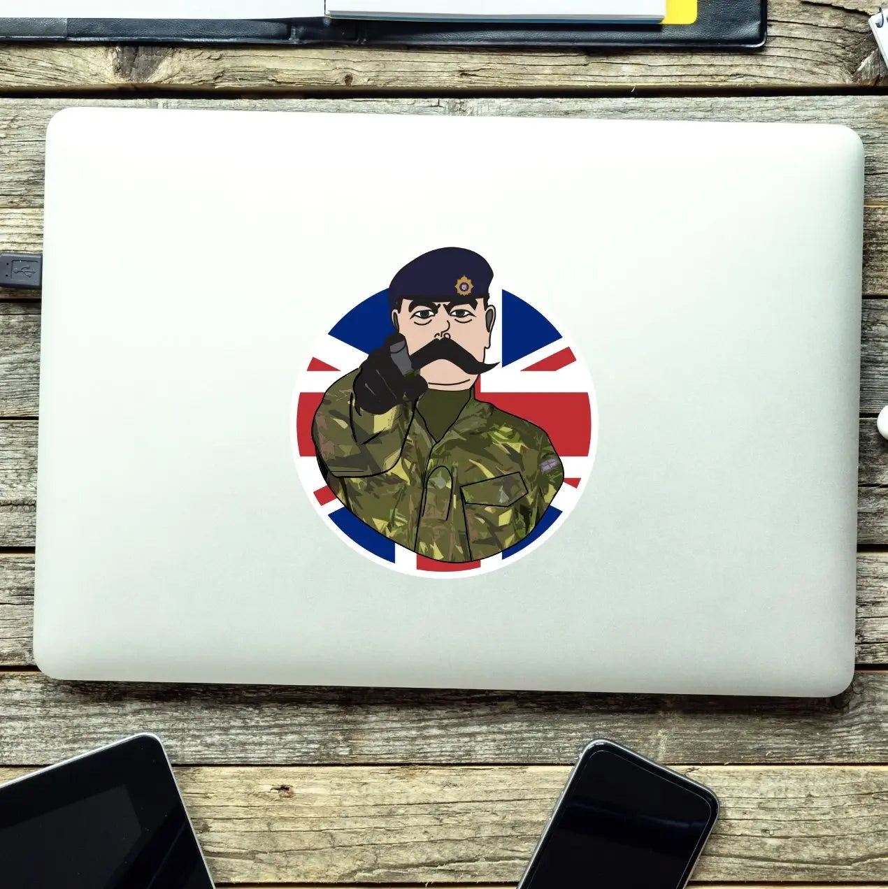 Royal Logistics Corps RLC Vinyl Waterproof Sticker, Lord Kitchener Design redplume