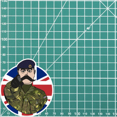 Royal Logistics Corps RLC Vinyl Waterproof Sticker, Lord Kitchener Design redplume