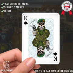 Royal Marine Commando King of Spades Waterproof Vinyl Sticker/Decal 10cm redplume