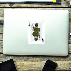 Royal Marine Commando King of Spades Waterproof Vinyl Sticker/Decal 10cm redplume