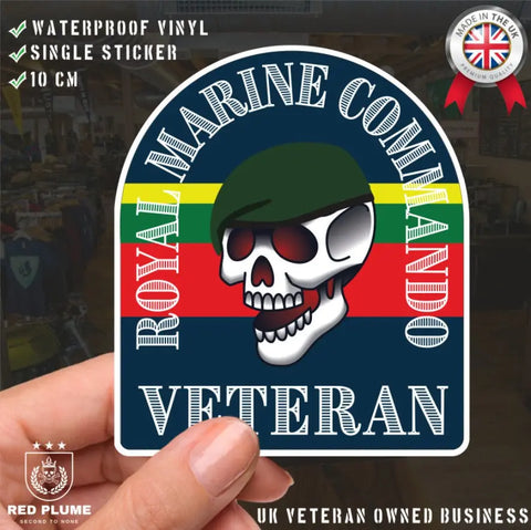 Royal Marine Commando Stickers Old School Tattoo Style Veteran redplume
