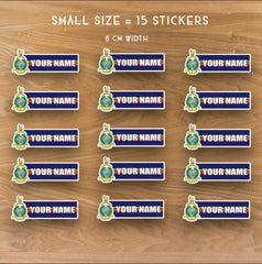 Royal Marine Commando Waterproof Vinyl Door Name Stickers - Personalised - Red Plume