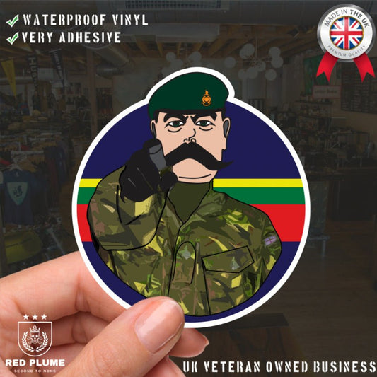 Royal Marine Commandos Waterproof Sticker, TRF Design redplume