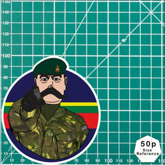 Royal Marine Commandos Waterproof Sticker, TRF Design redplume