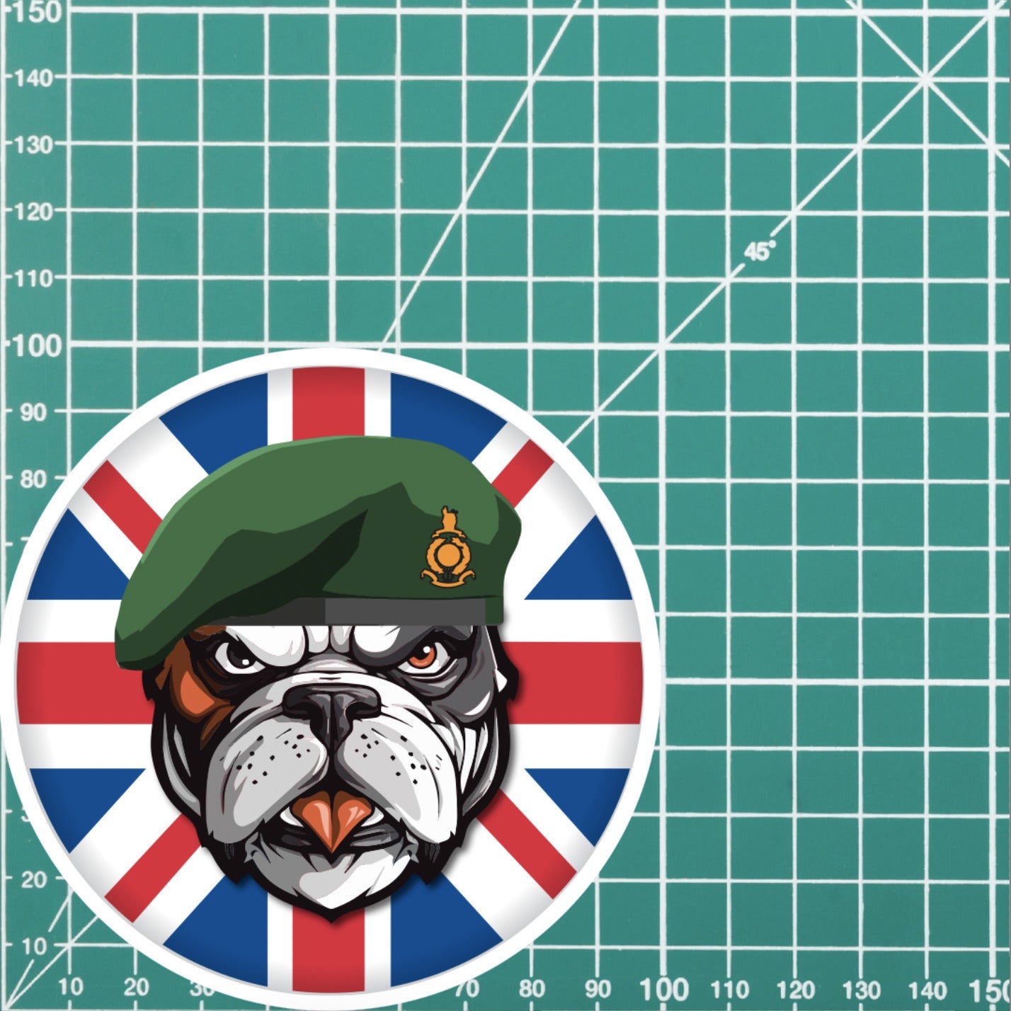 Royal Marines British Bulldog Decal - 10cm Vinyl Sticker redplume