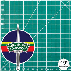 Royal Marines Commando Decal - Waterproof Vinyl, UV Laminated, 10cm redplume