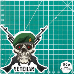 Royal Marines Crossed GPMG High-Quality Vinyl Sticker - 100mm redplume