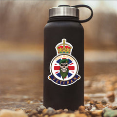 Royal Marines Veteran UV Laminated Skull & Beret Decal redplume