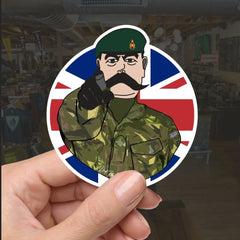 Royal Marines Vinyl Waterproof Sticker, Lord Kitchener Design redplume