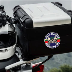 Royal Marines Waterproof Vinyl Stickers Three Skull Design redplume