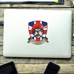 Royal Military Police British Bulldog and Union Jack Shield Vinyl Sticker - 10cm redplume