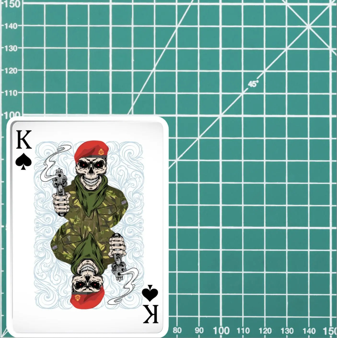 Royal Military Police RMP King of Spades Waterproof Vinyl Sticker/Decal 10cm redplume