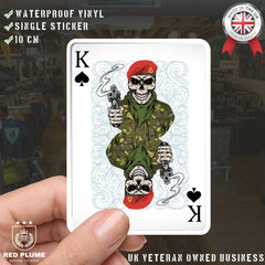 Royal Military Police RMP King of Spades Waterproof Vinyl Sticker/Decal 10cm redplume
