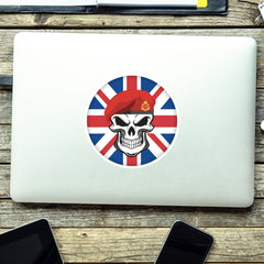 Royal Military Police RMP Skull with Beret UJ Vinyl Sticker - 10cm redplume