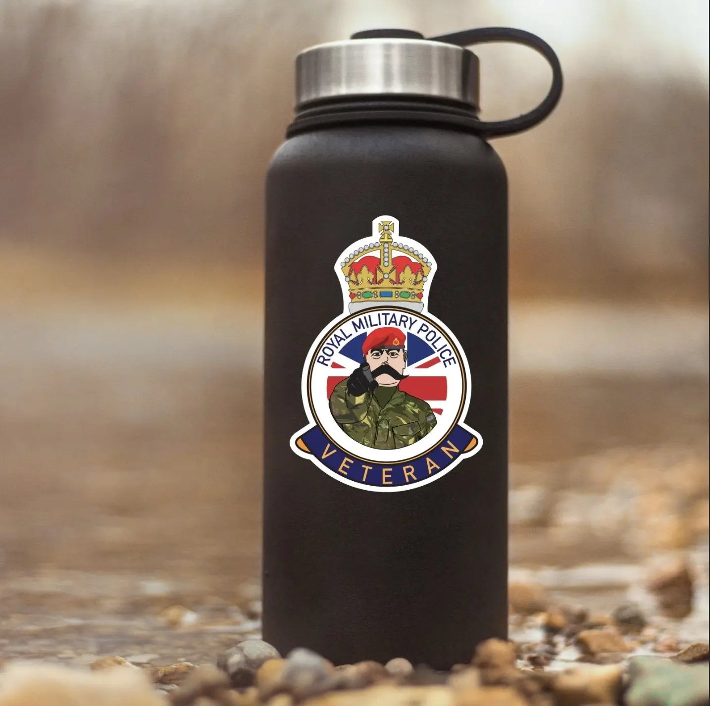 Royal Military Police (RMP) Veteran UV Laminated Lord Kitchener & Beret Decal - Red Plume