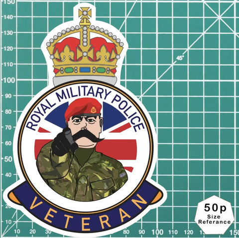 Royal Military Police (RMP) Veteran UV Laminated Lord Kitchener & Beret Decal - Red Plume