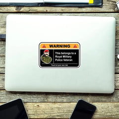 Royal Military Police Veteran Warning Funny Vinyl Sticker 100mm wide redplume