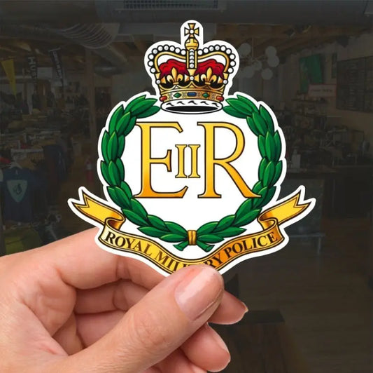 Royal Military Police Waterproof Vinyl Stickers (old style) - Official Reseller - Red Plume