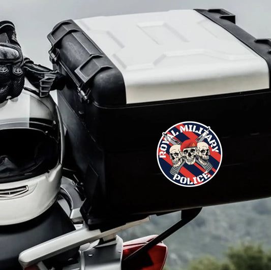 Royal Military Police Waterproof Vinyl Stickers Three Skull Design redplume