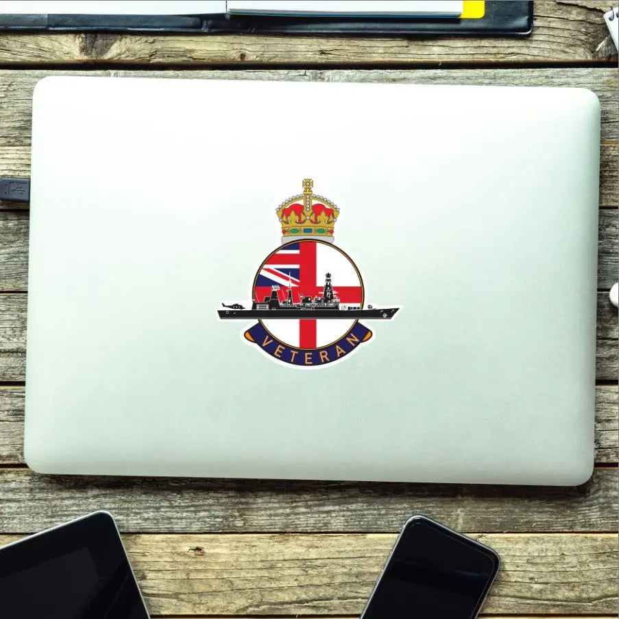 Royal Navy Daring Class Veterans Vinyl Sticker - White Ensign Design redplume