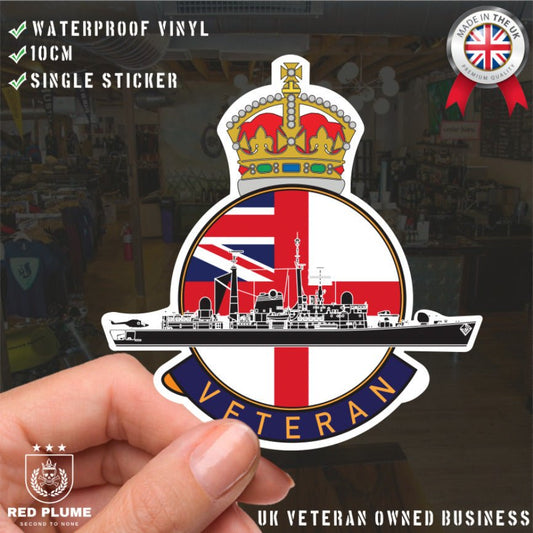 Royal Navy Duke Class Veterans Vinyl Sticker - White Ensign Design redplume