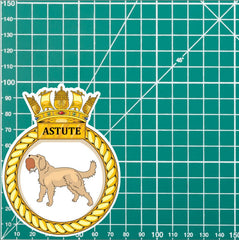 Royal Navy HMS Astute Waterproof Vinyl Sticker - Multiple Sizes redplume