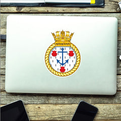 Royal Navy HMS Audacious Waterproof Vinyl Sticker - Multiple Sizes redplume