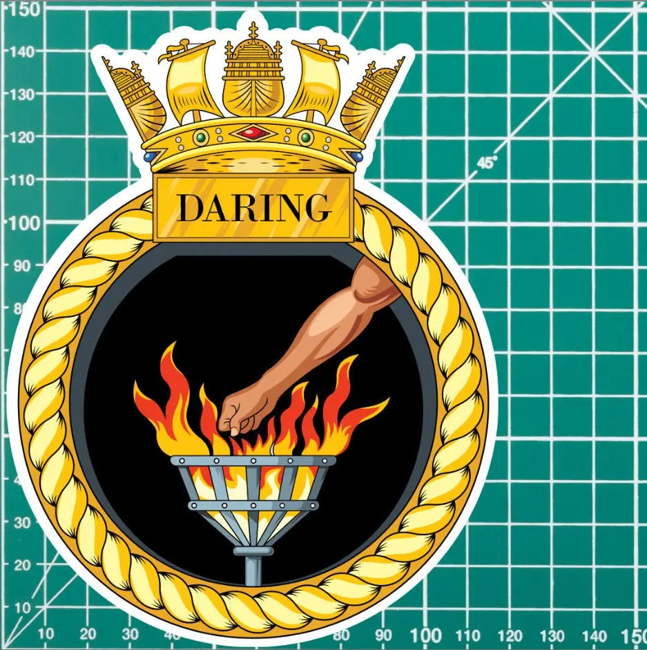 Royal Navy HMS Daring Waterproof Vinyl Sticker - Multiple Sizes redplume