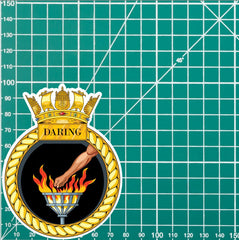 Royal Navy HMS Daring Waterproof Vinyl Sticker - Multiple Sizes redplume