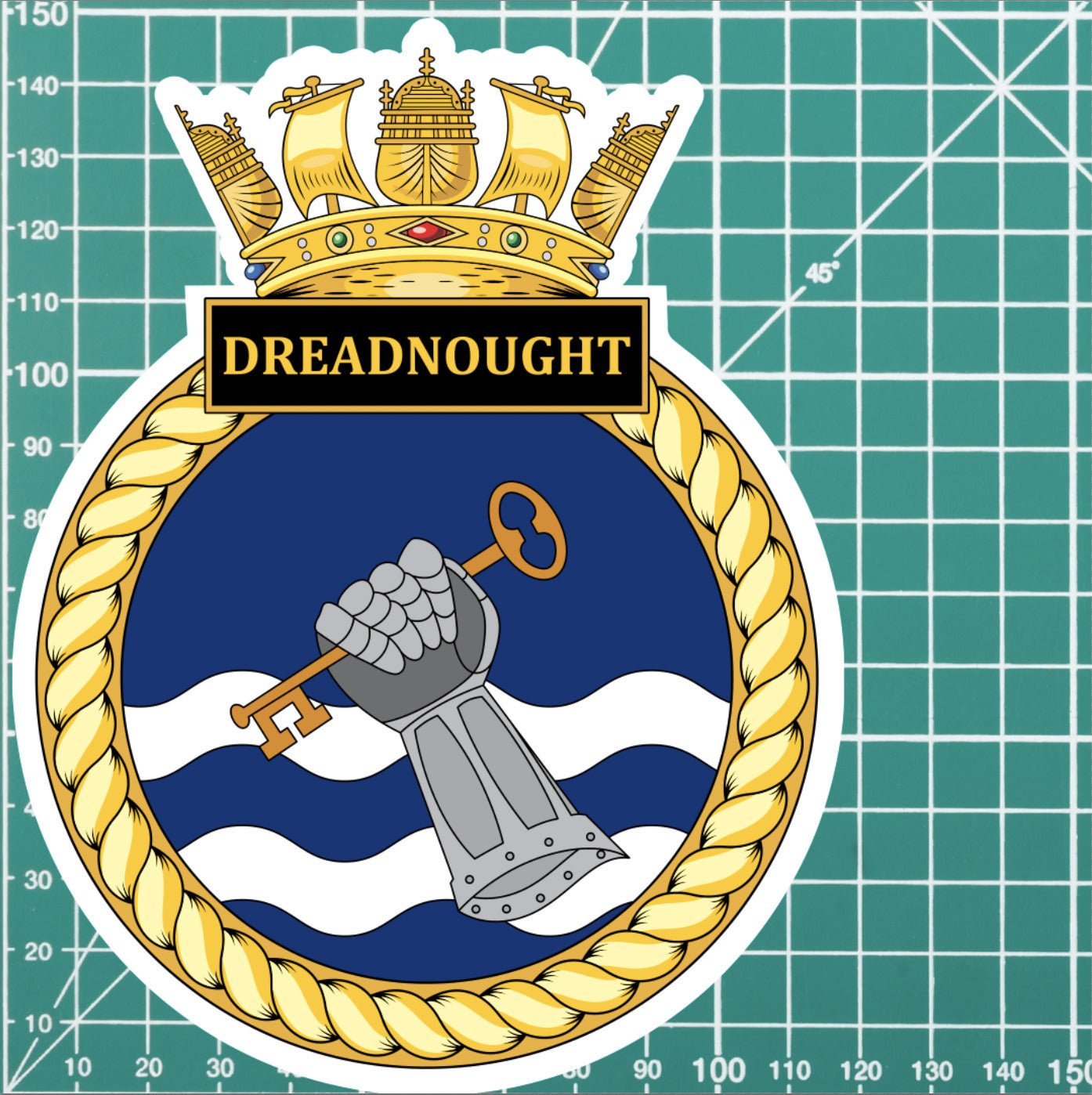 Royal Navy HMS Dreadnought Waterproof Vinyl Sticker - Multiple Sizes redplume