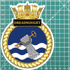 Royal Navy HMS Dreadnought Waterproof Vinyl Sticker - Multiple Sizes redplume