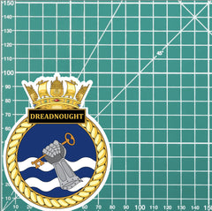 Royal Navy HMS Dreadnought Waterproof Vinyl Sticker - Multiple Sizes redplume