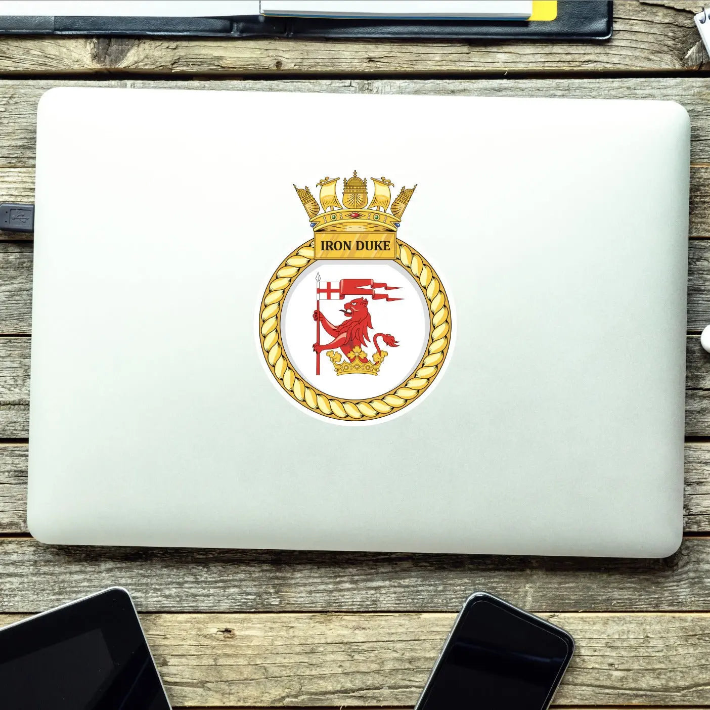 Royal Navy HMS Iron Duke Waterproof Vinyl Sticker - Multiple Sizes redplume