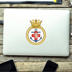 Royal Navy HMS Kent Waterproof Vinyl Sticker - Multiple Sizes redplume